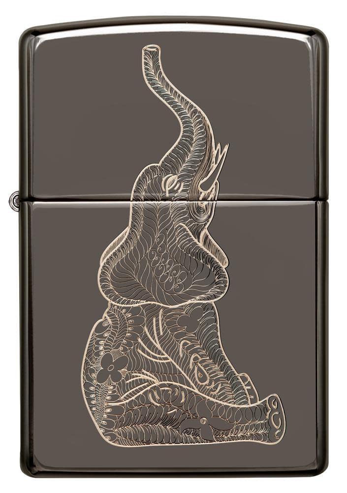 diseño de elefante zentangle