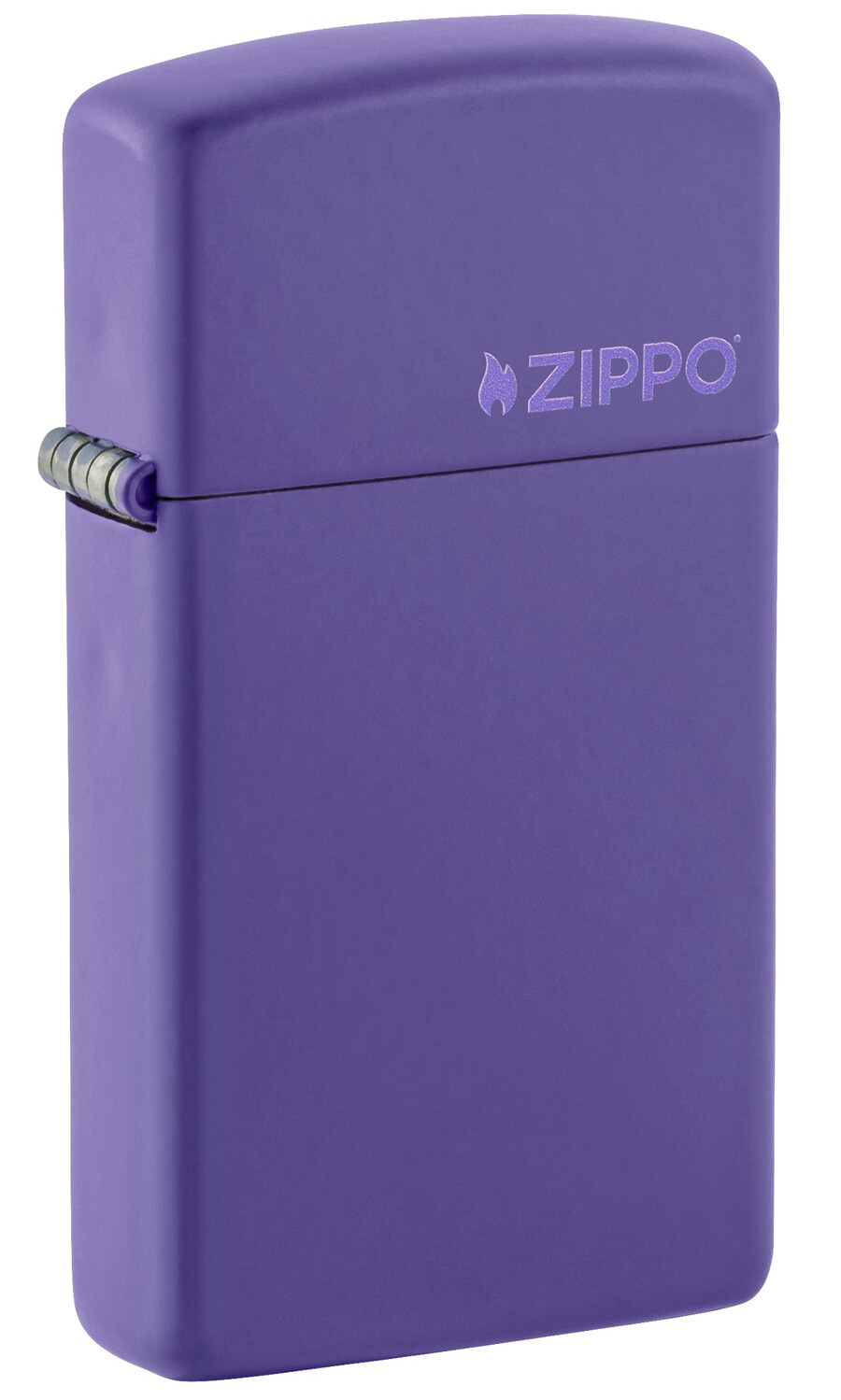 zippo slim morado mate con logotipo