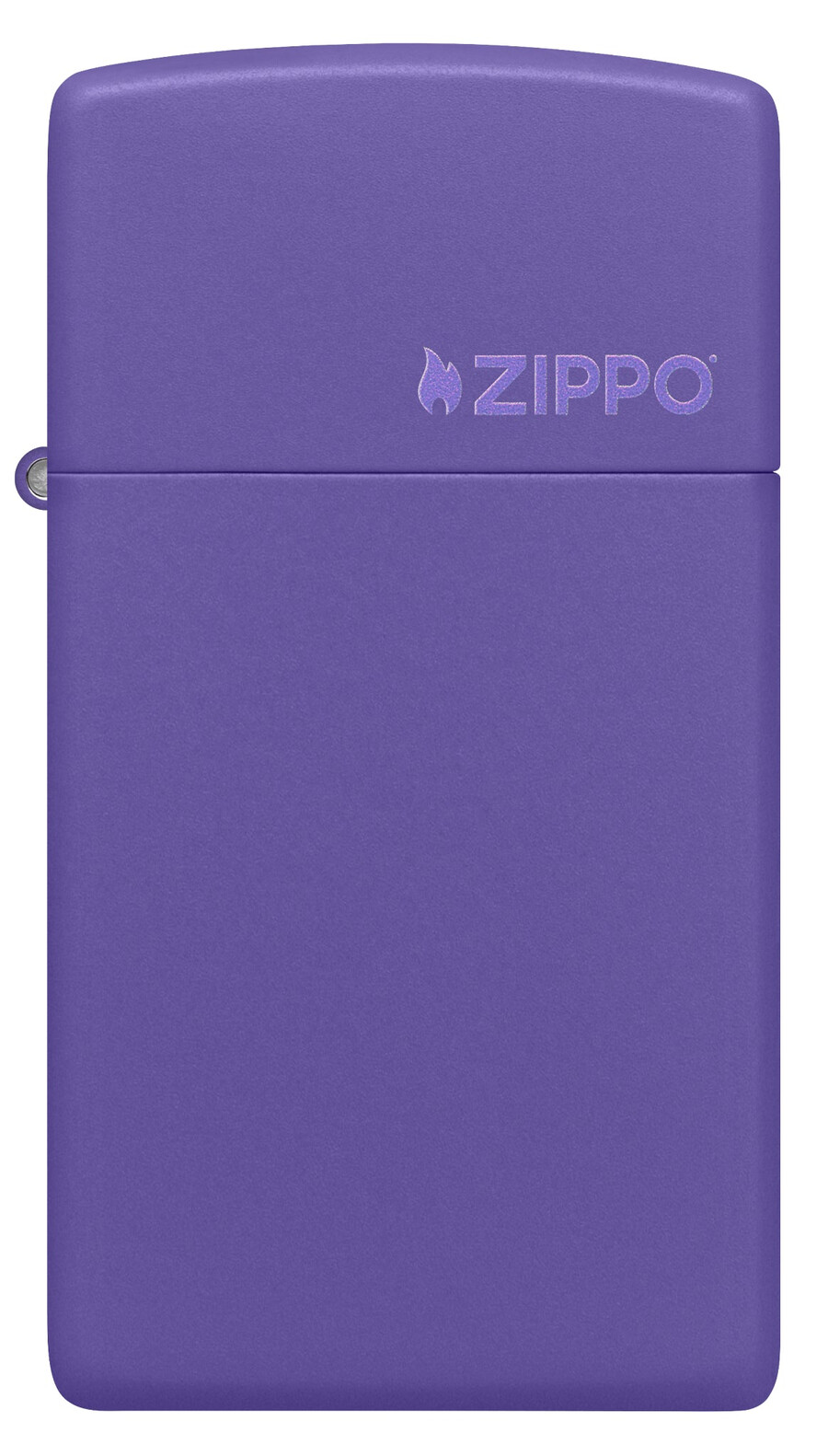 zippo slim morado mate con logotipo