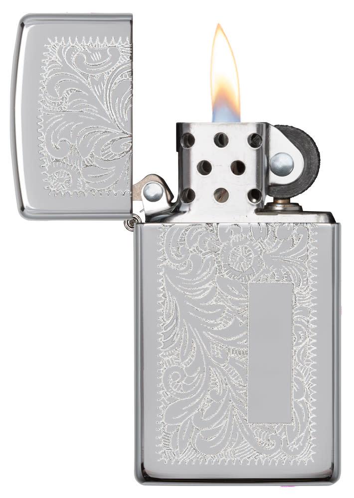 slim chrome venetian