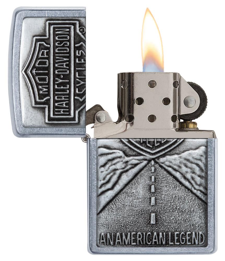 emblema de leyenda americana de harley-davidson