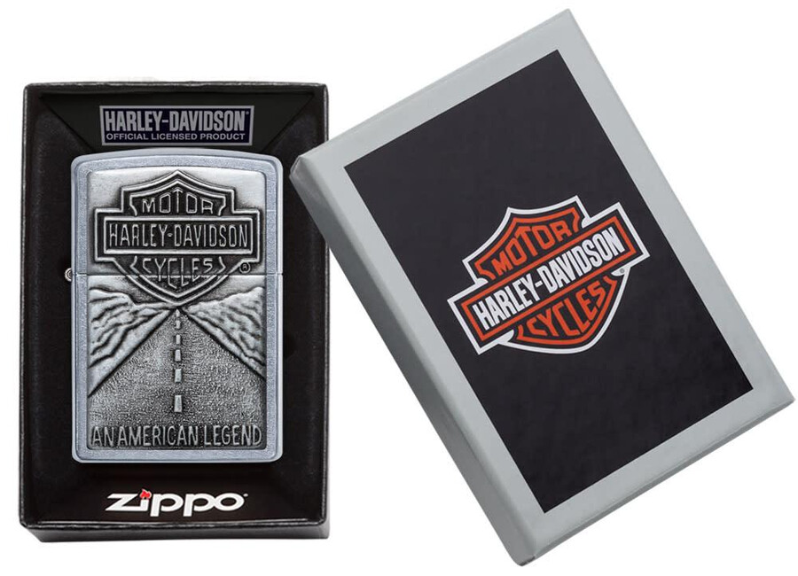 emblema de leyenda americana de harley-davidson