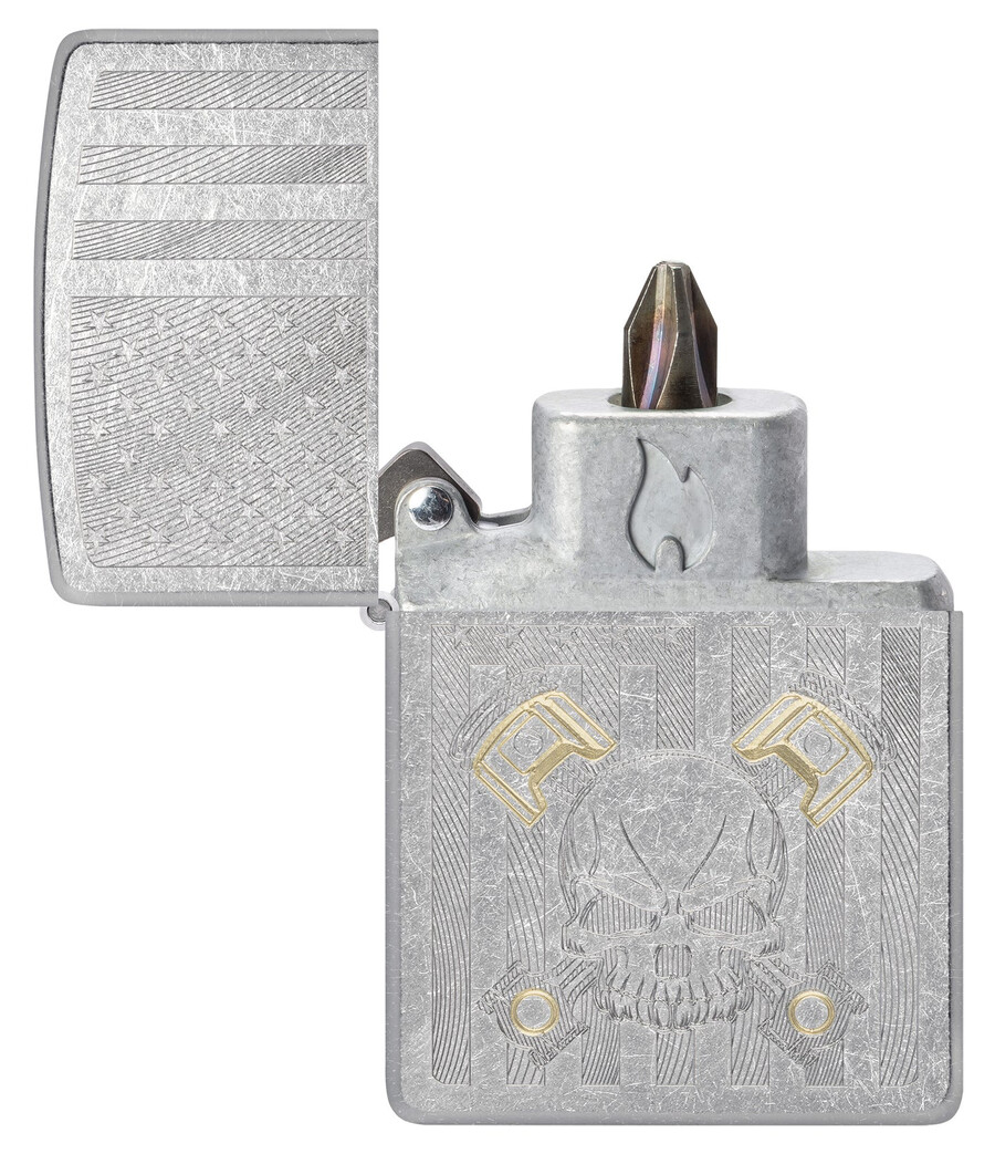 destornillador bit safe con diseño de calavera americana