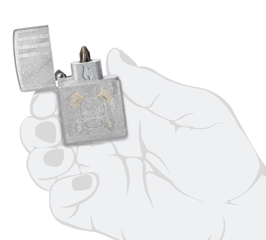 destornillador bit safe con diseño de calavera americana