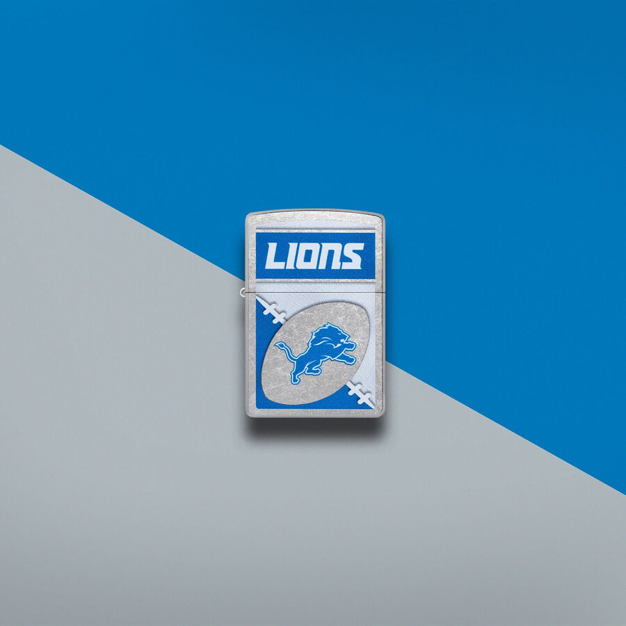 diseño de logotipo cromado de los detroit lions de la nfl
