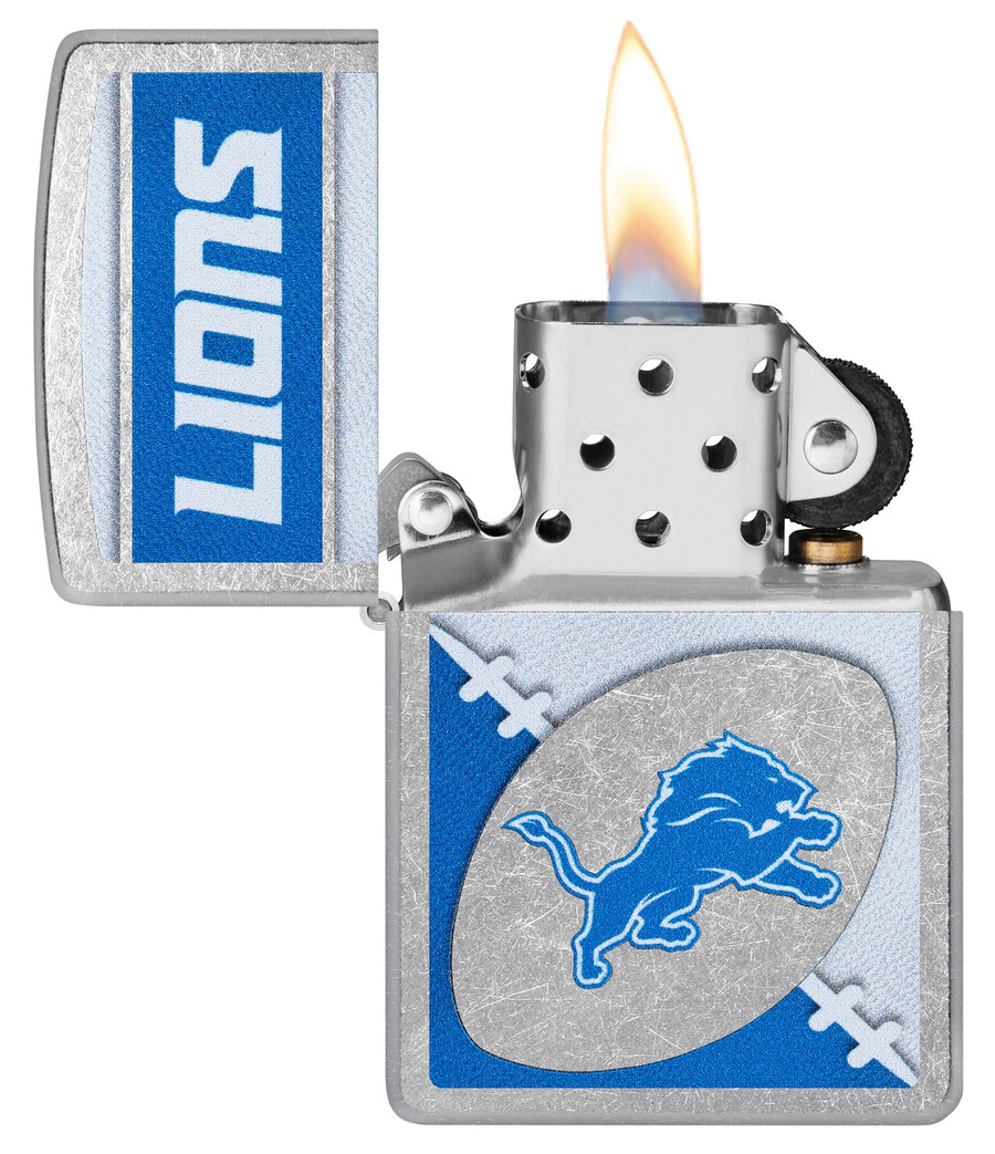 diseño de logotipo cromado de los detroit lions de la nfl