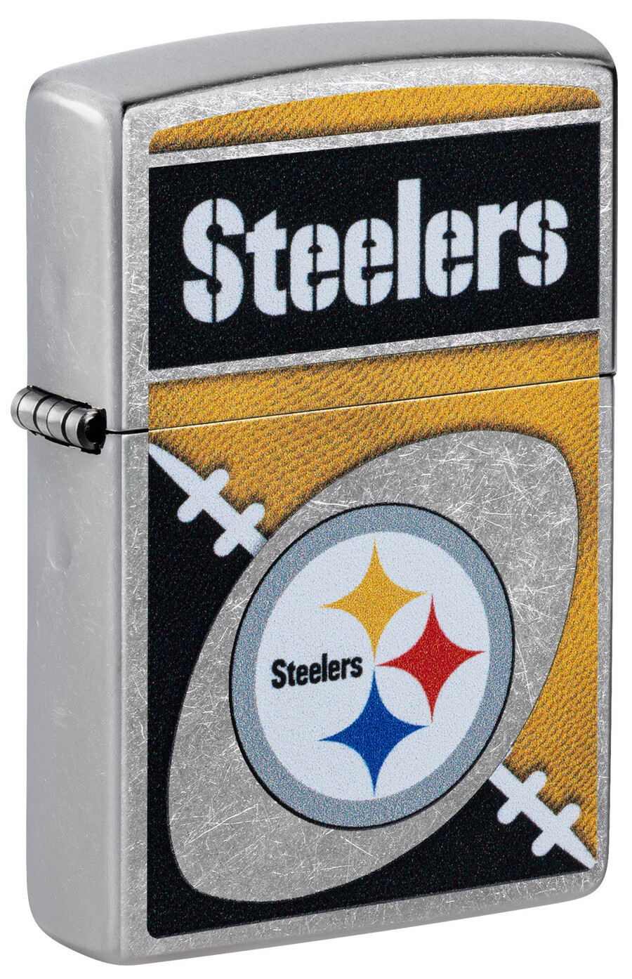 diseño de logotipo cromado de los pittsburgh steelers de la nfl