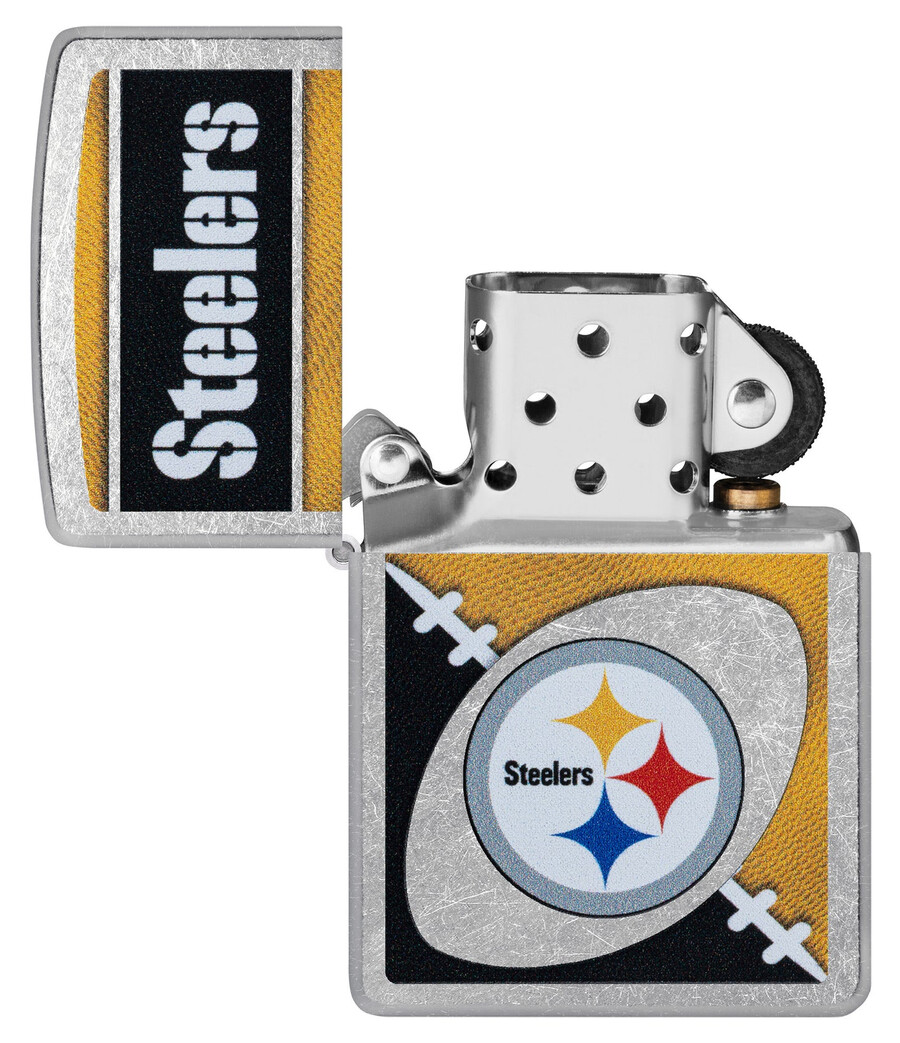 diseño de logotipo cromado de los pittsburgh steelers de la nfl