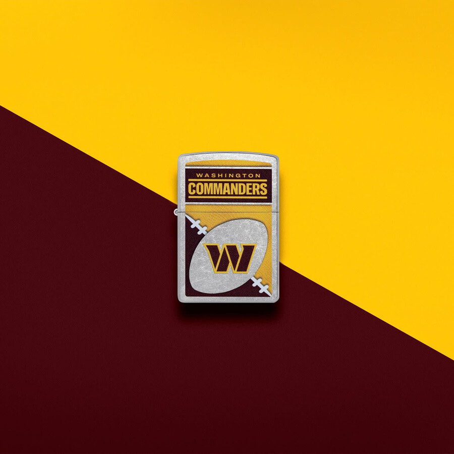 diseño de logotipo cromado de los washington commanders de la nfl