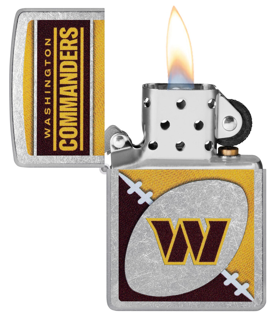 diseño de logotipo cromado de los washington commanders de la nfl