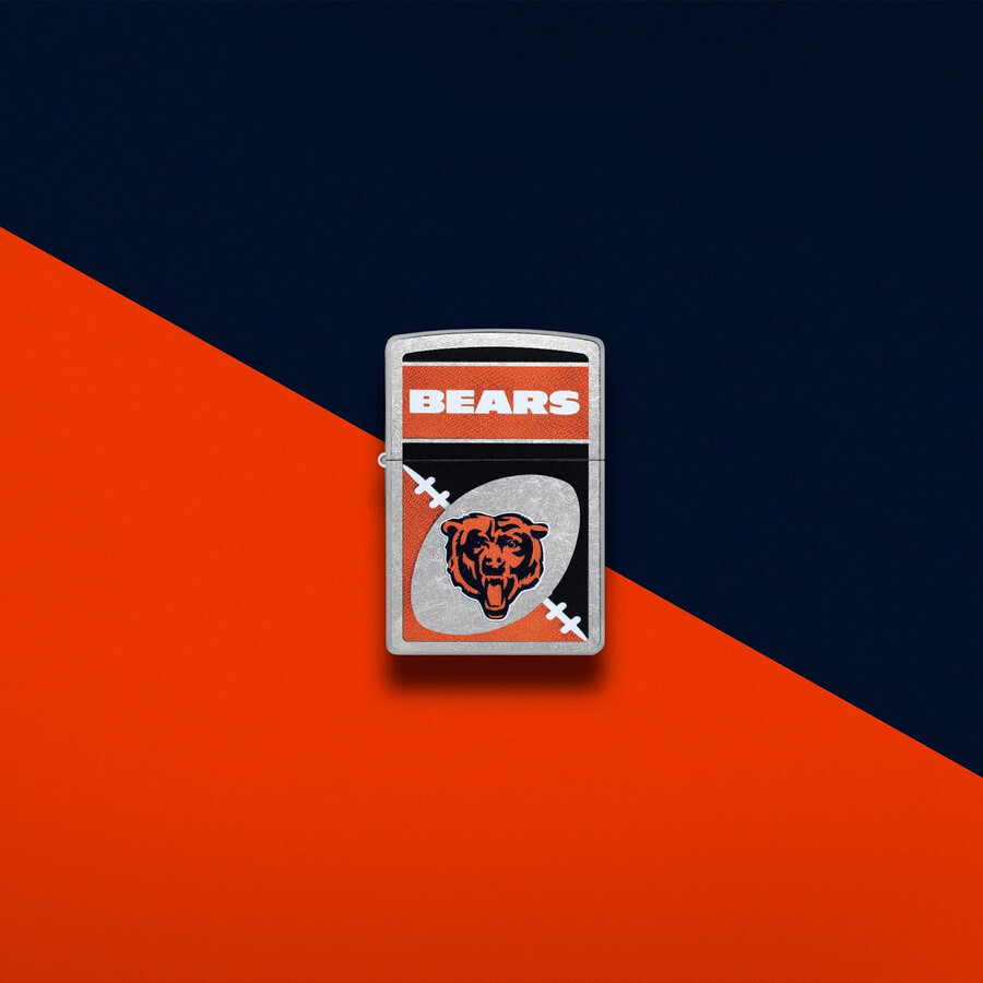 diseño de logotipo cromado de los chicago bears de la nfl
