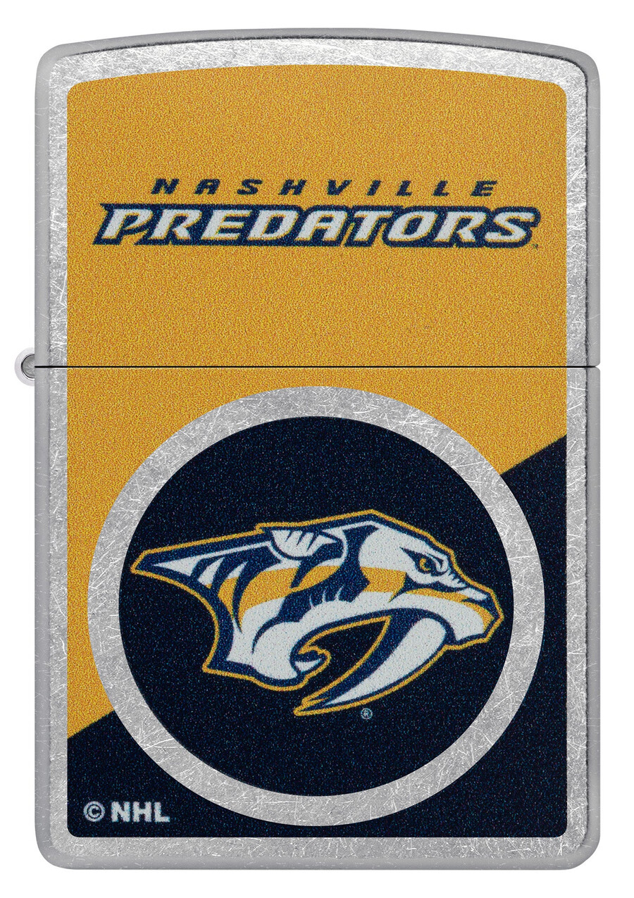 diseño de logotipo con bloques de color de los nashville predators
