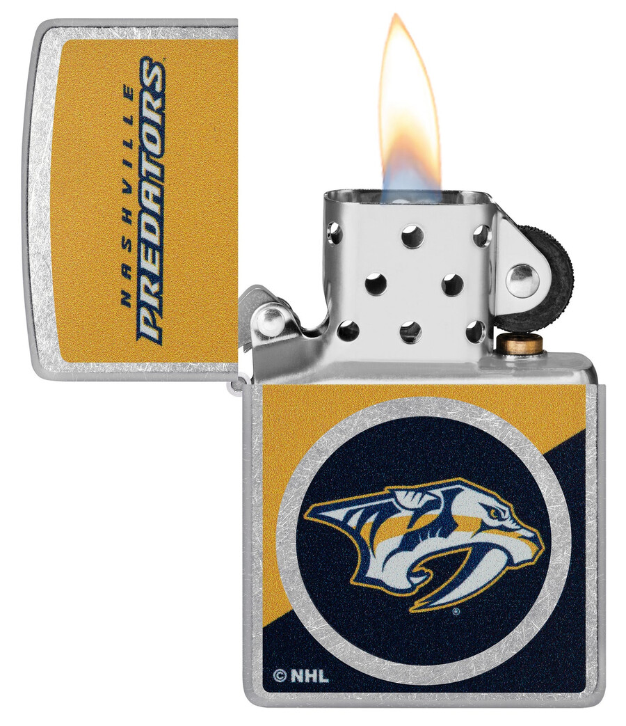 diseño de logotipo con bloques de color de los nashville predators