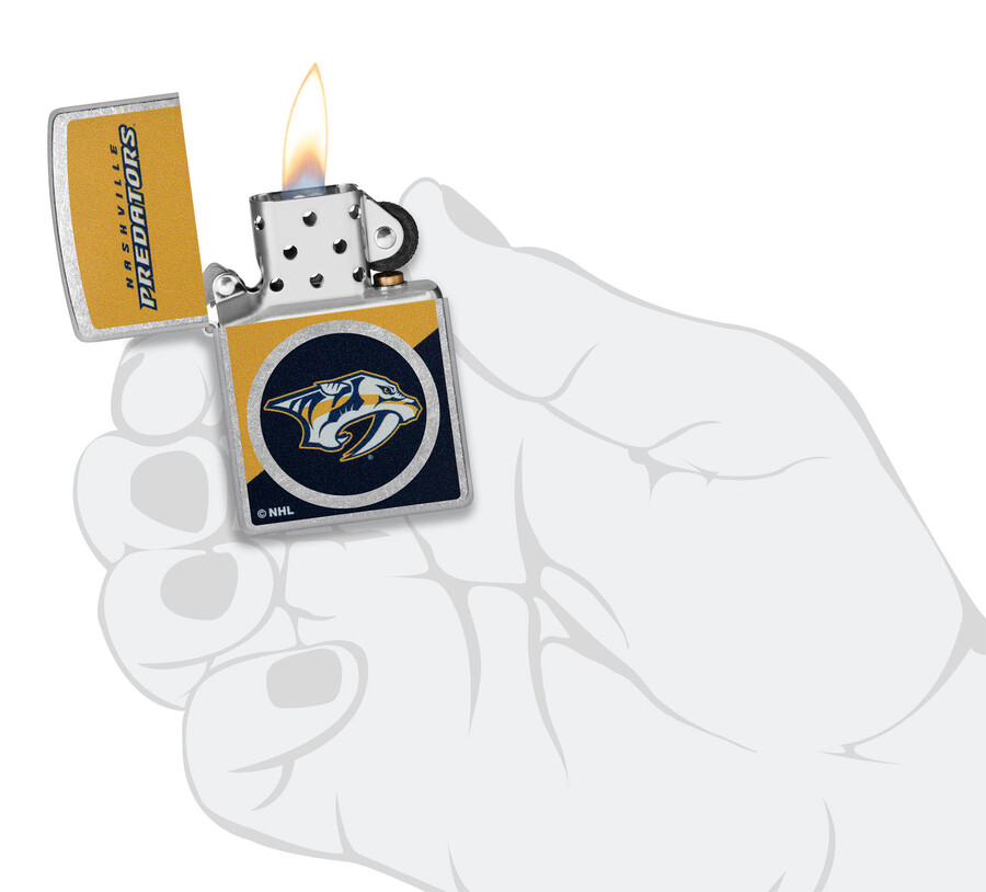 diseño de logotipo con bloques de color de los nashville predators