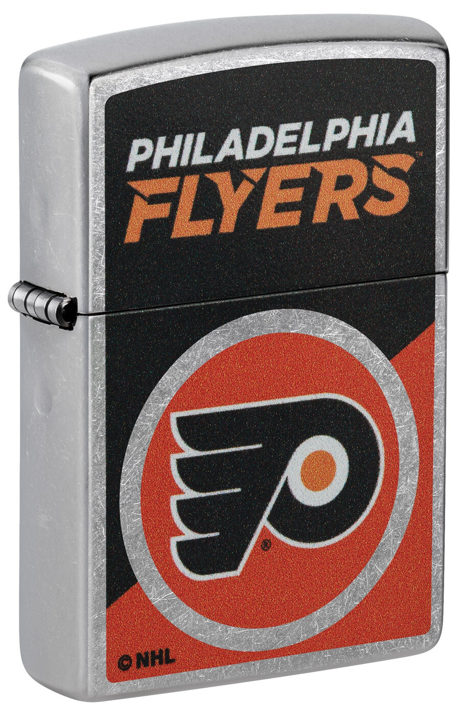 diseño de logotipo con bloques de color de los philadelphia flyers