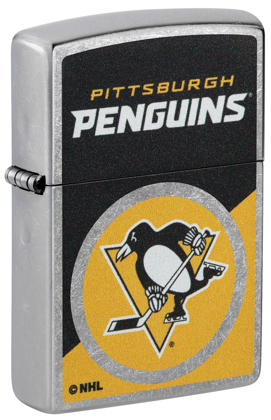 diseño de logotipo con bloques de color de los pittsburgh penguins