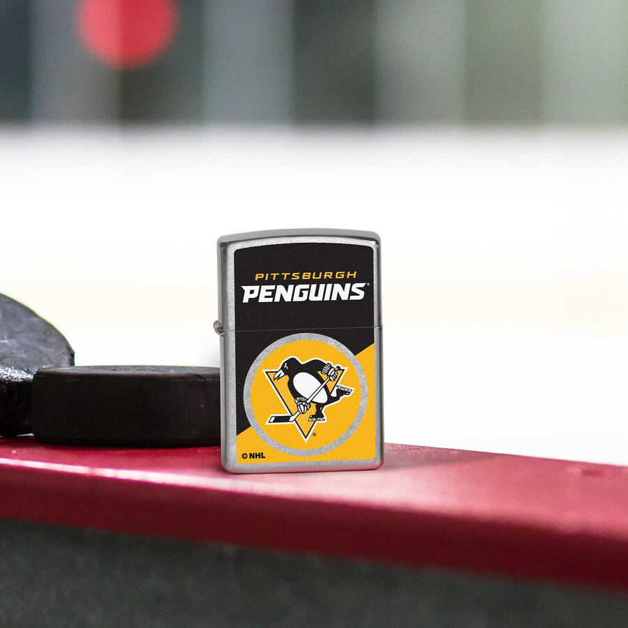 diseño de logotipo con bloques de color de los pittsburgh penguins