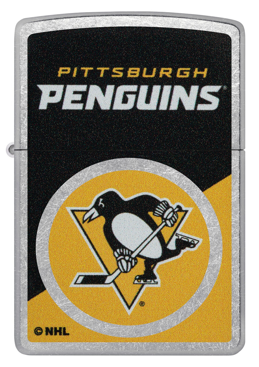 diseño de logotipo con bloques de color de los pittsburgh penguins
