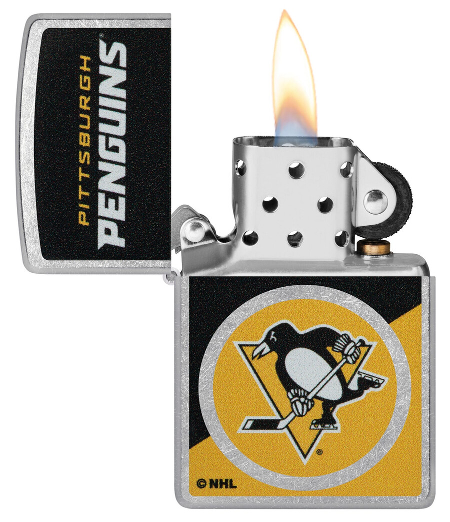 diseño de logotipo con bloques de color de los pittsburgh penguins