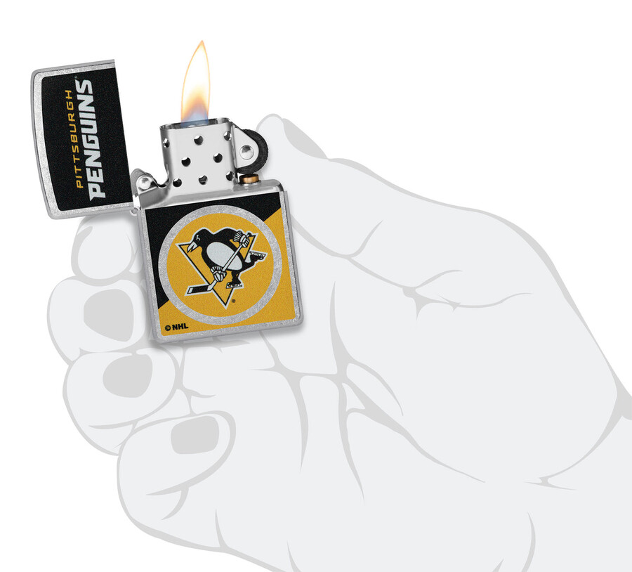 diseño de logotipo con bloques de color de los pittsburgh penguins
