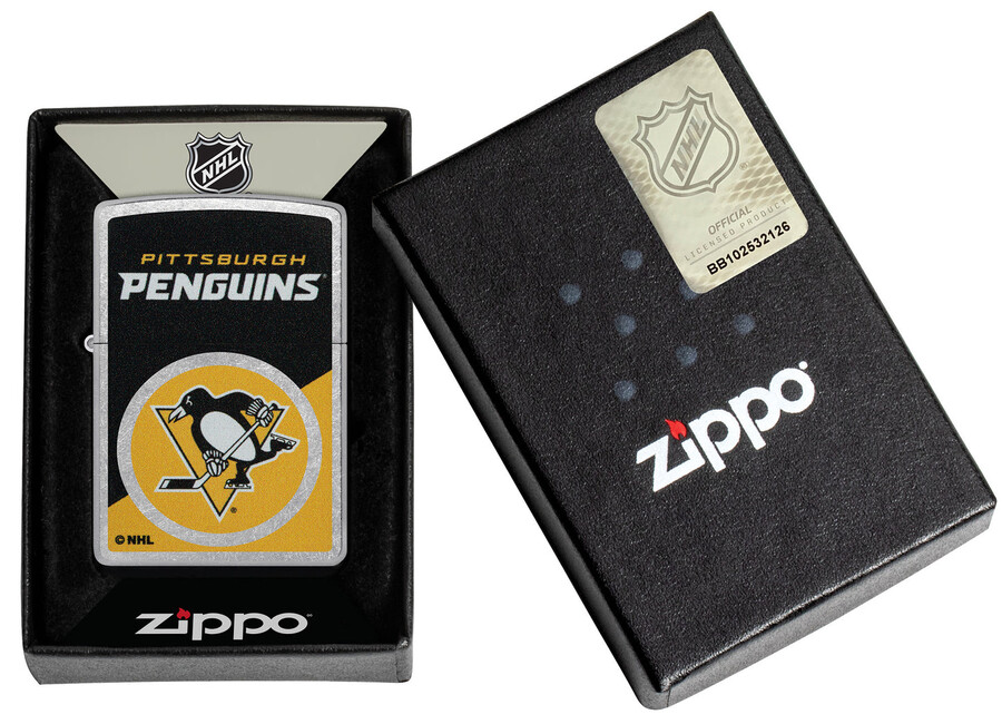 diseño de logotipo con bloques de color de los pittsburgh penguins