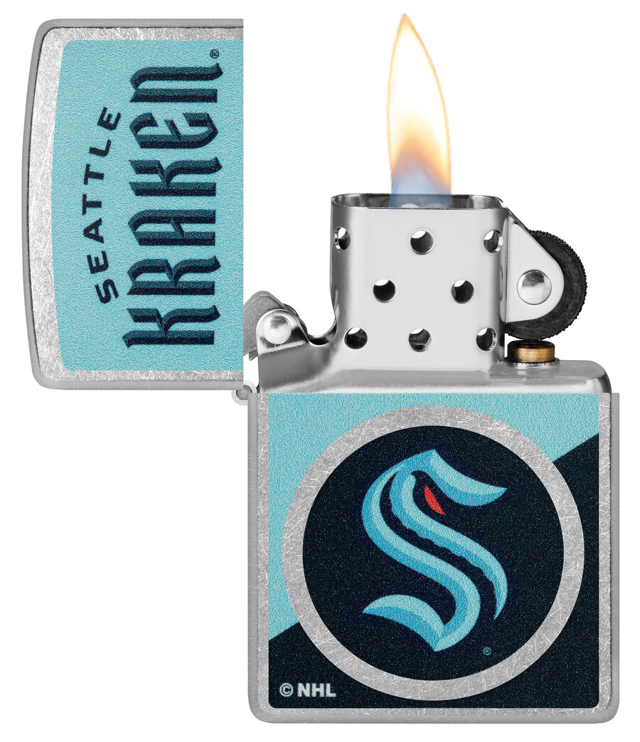 diseño de logotipo con bloques de color de seattle kraken