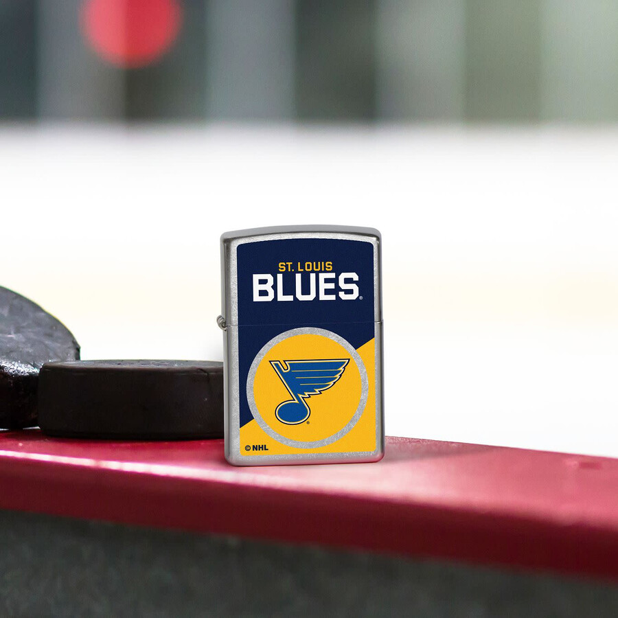 diseño de logotipo con bloques de color de los st. louis blues