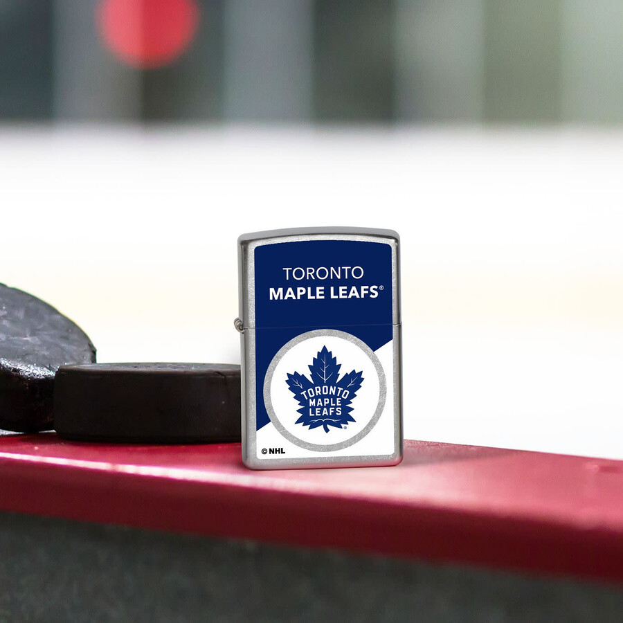 diseño de logotipo con bloques de color de los toronto maple leafs