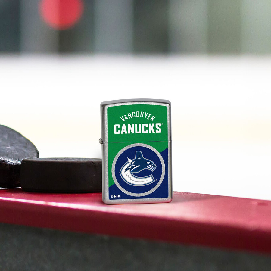 diseño de logotipo con bloques de color de los vancouver canucks
