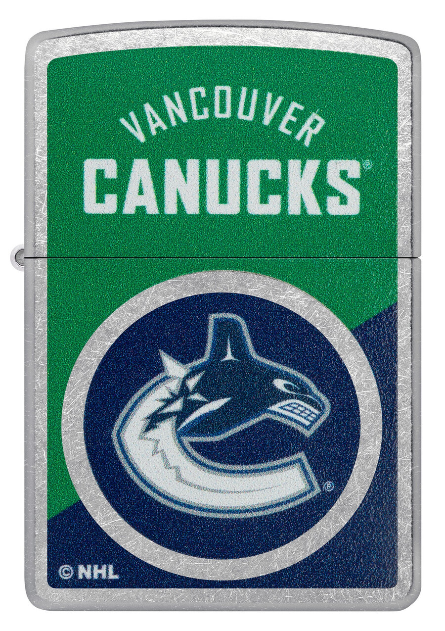 diseño de logotipo con bloques de color de los vancouver canucks