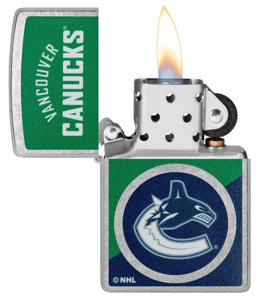 diseño de logotipo con bloques de color de los vancouver canucks