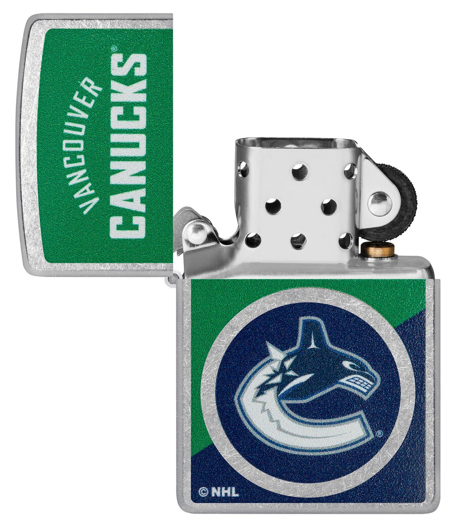 diseño de logotipo con bloques de color de los vancouver canucks