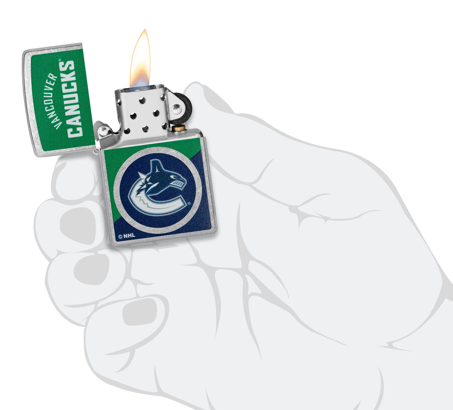 diseño de logotipo con bloques de color de los vancouver canucks