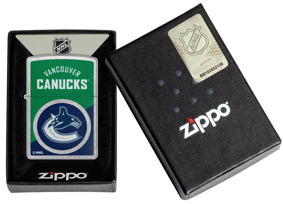 diseño de logotipo con bloques de color de los vancouver canucks