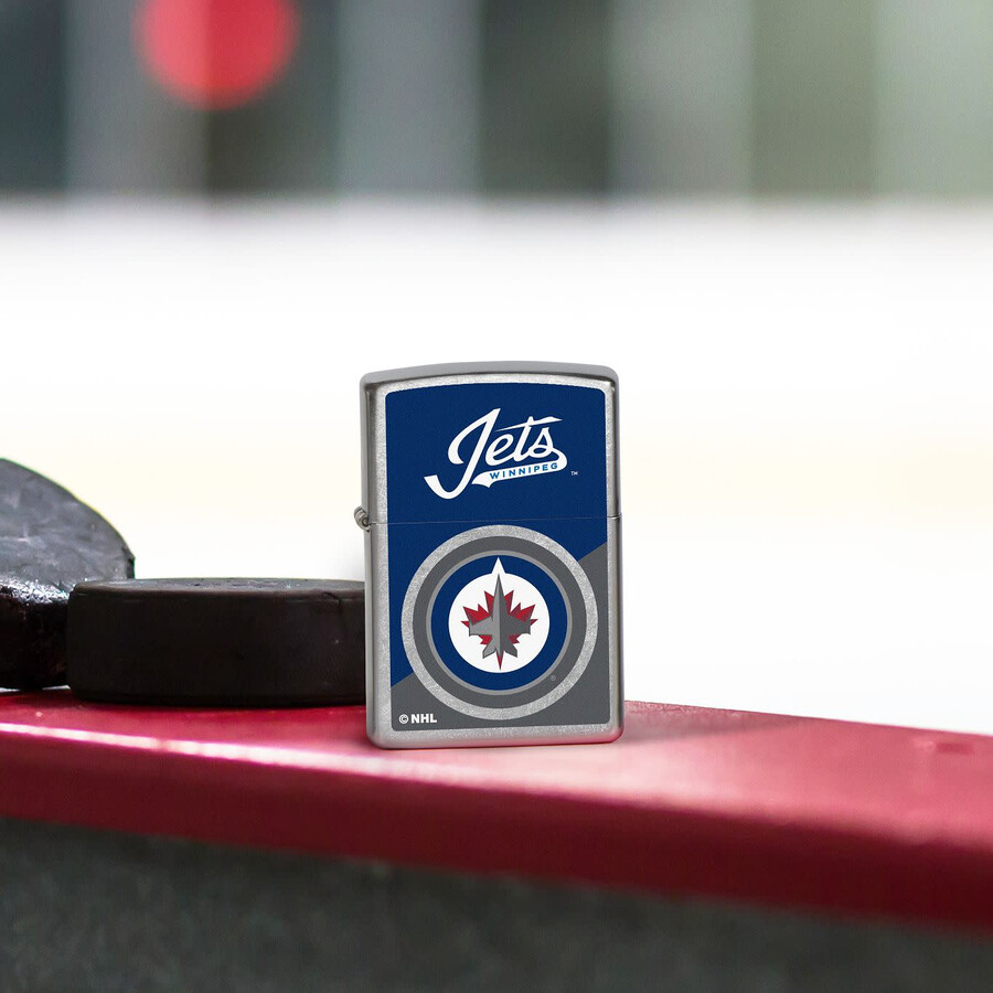 diseño de logotipo con bloques de color de los winnipeg jets