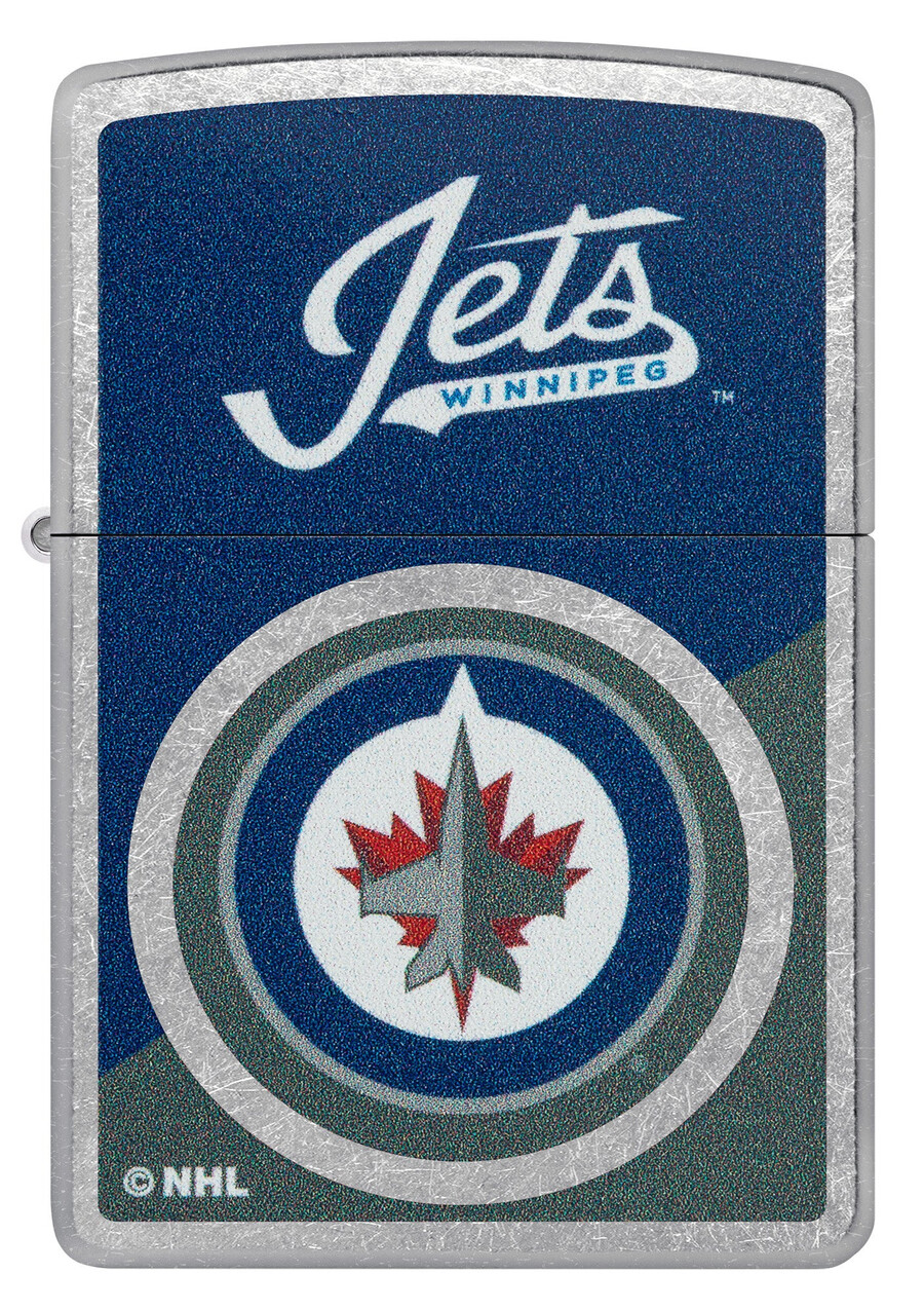 diseño de logotipo con bloques de color de los winnipeg jets