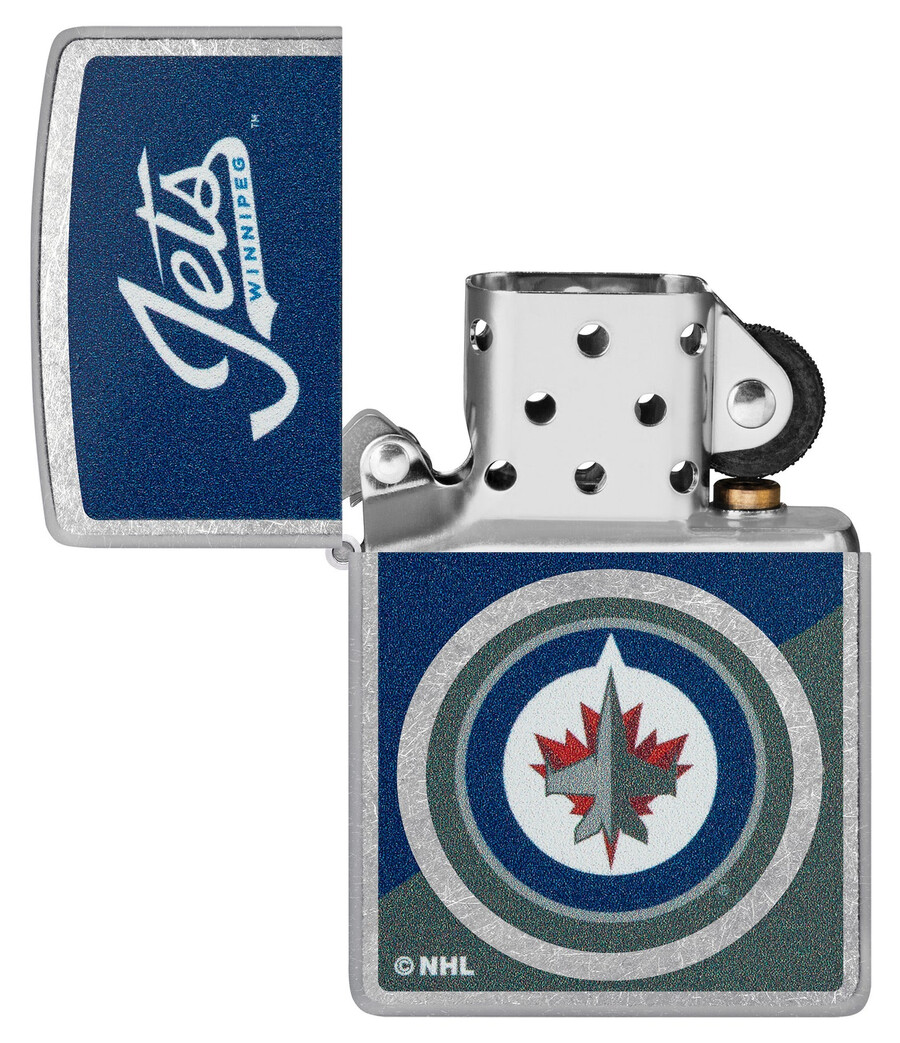 diseño de logotipo con bloques de color de los winnipeg jets