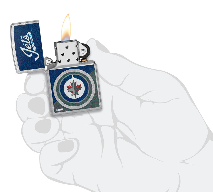 diseño de logotipo con bloques de color de los winnipeg jets