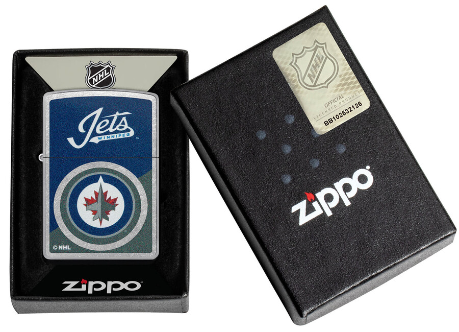 diseño de logotipo con bloques de color de los winnipeg jets