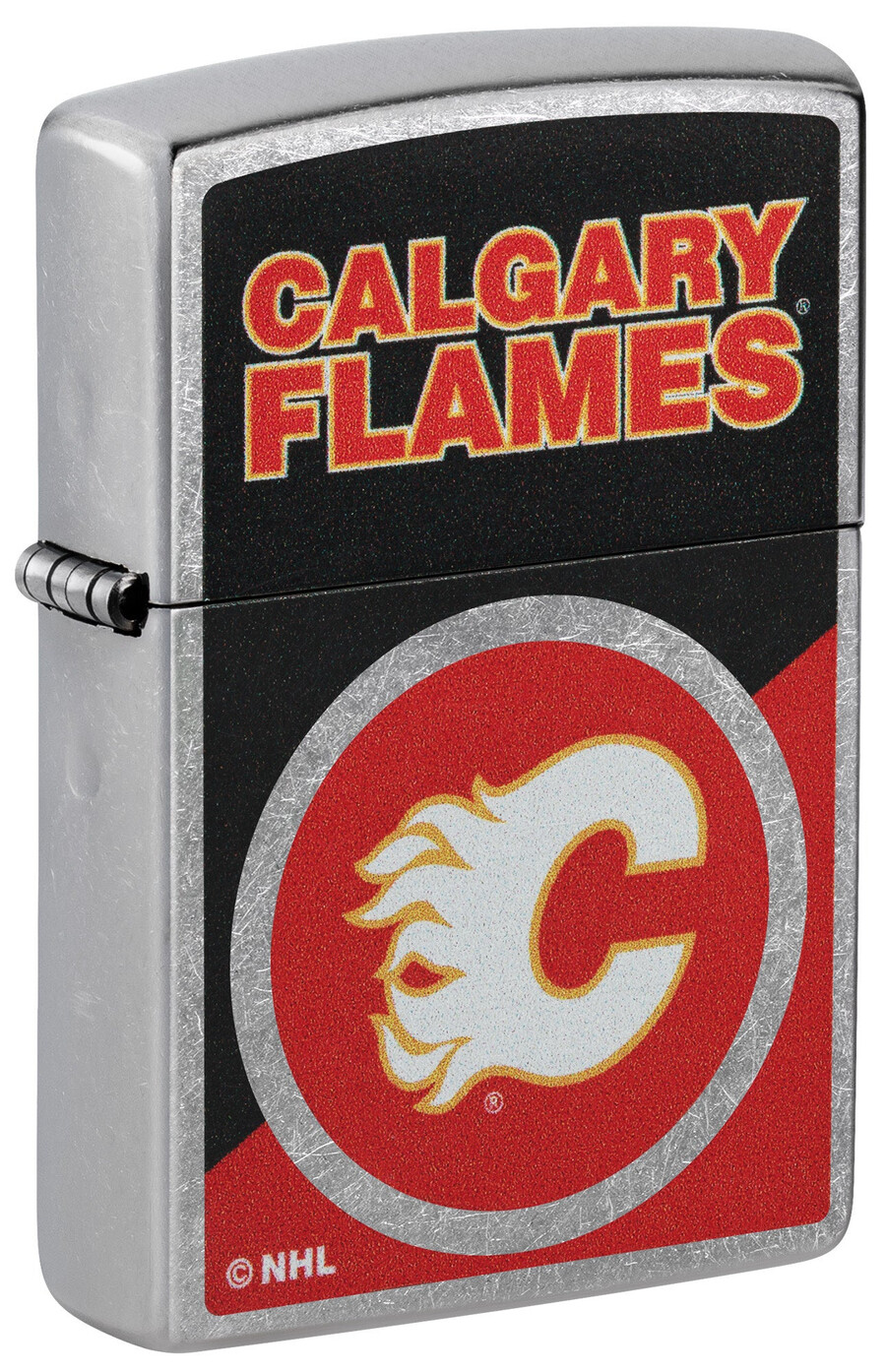 diseño de logotipo con bloques de color de calgary flames
