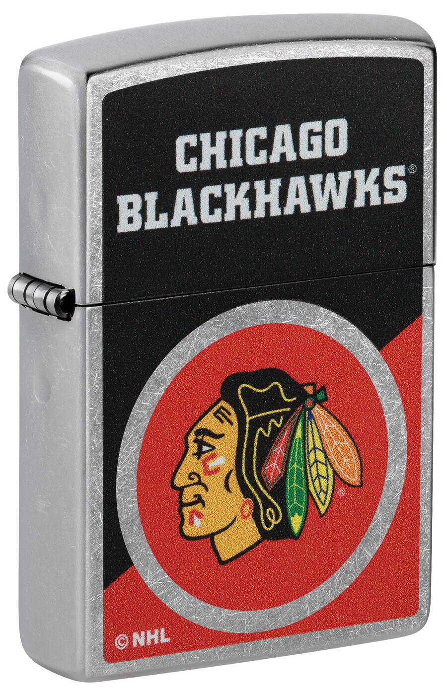 diseño de logotipo con bloques de color de los chicago blackhawks