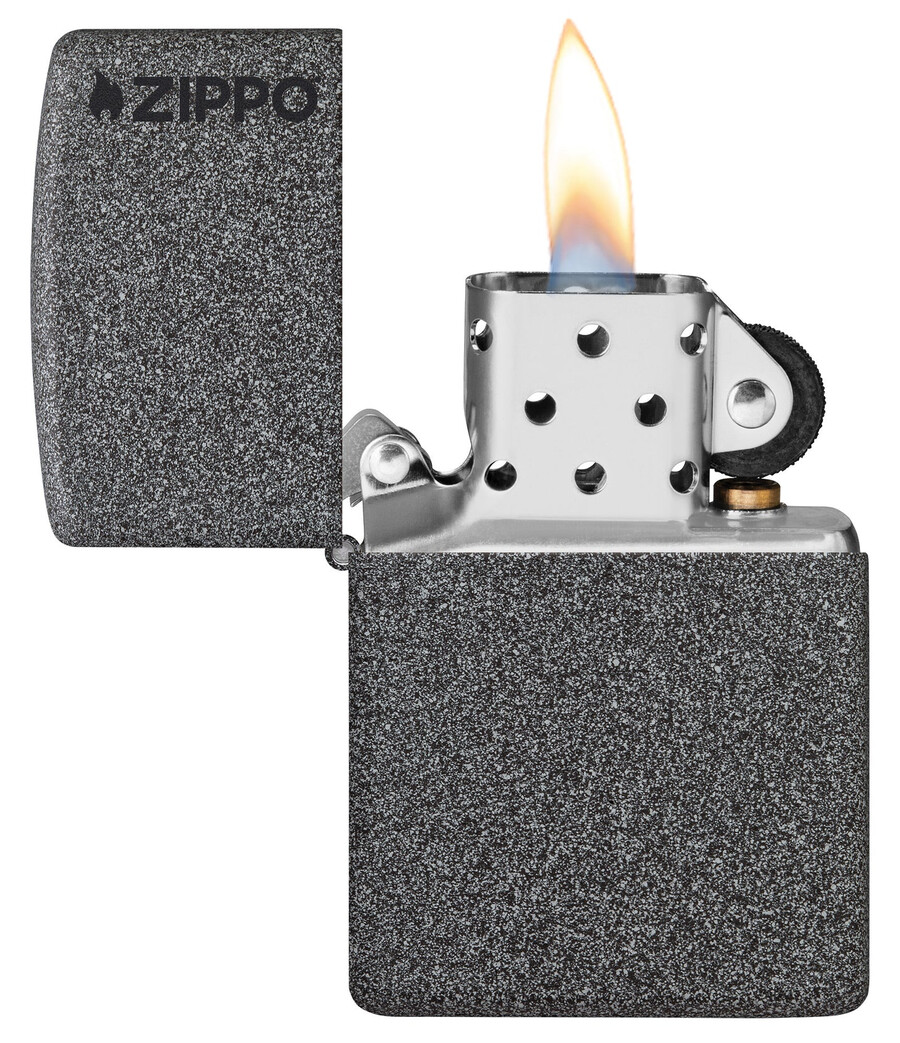 logotipo clásico de zippo de iron stone