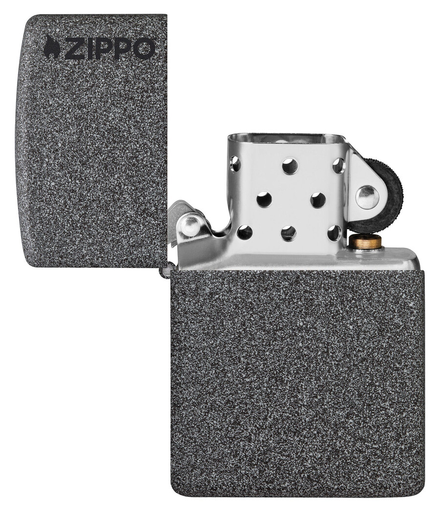 logotipo clásico de zippo de iron stone