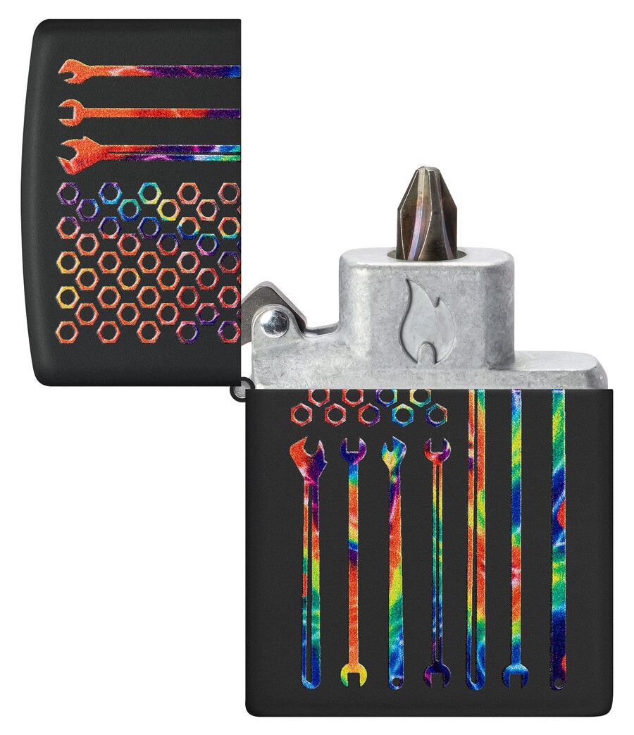 destornillador bit safe con diseño de herramientas tie-dye
