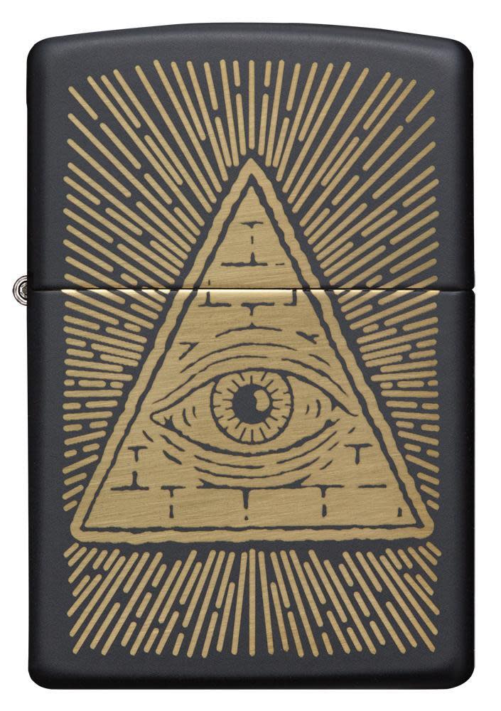 diseño negro mate del ojo de la providencia