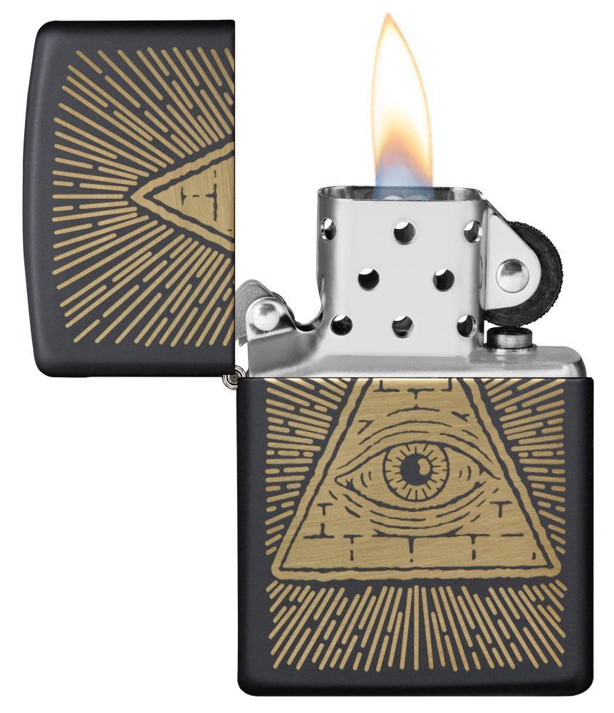 diseño negro mate del ojo de la providencia
