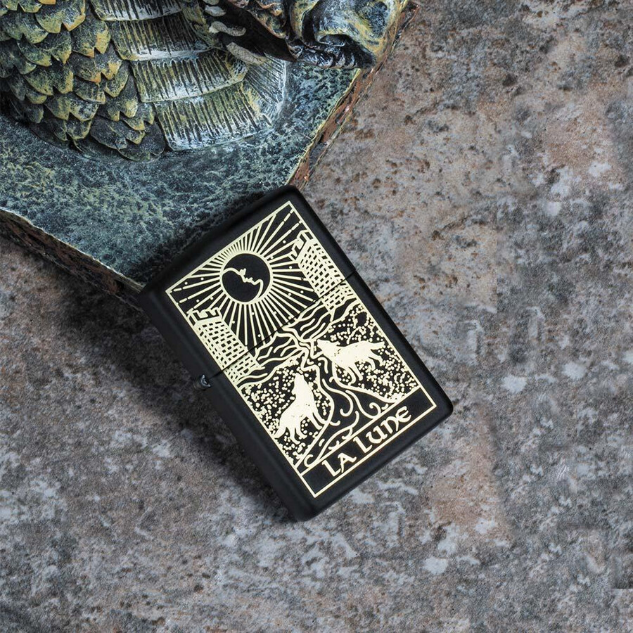 diseño de la carta del tarot del lobo