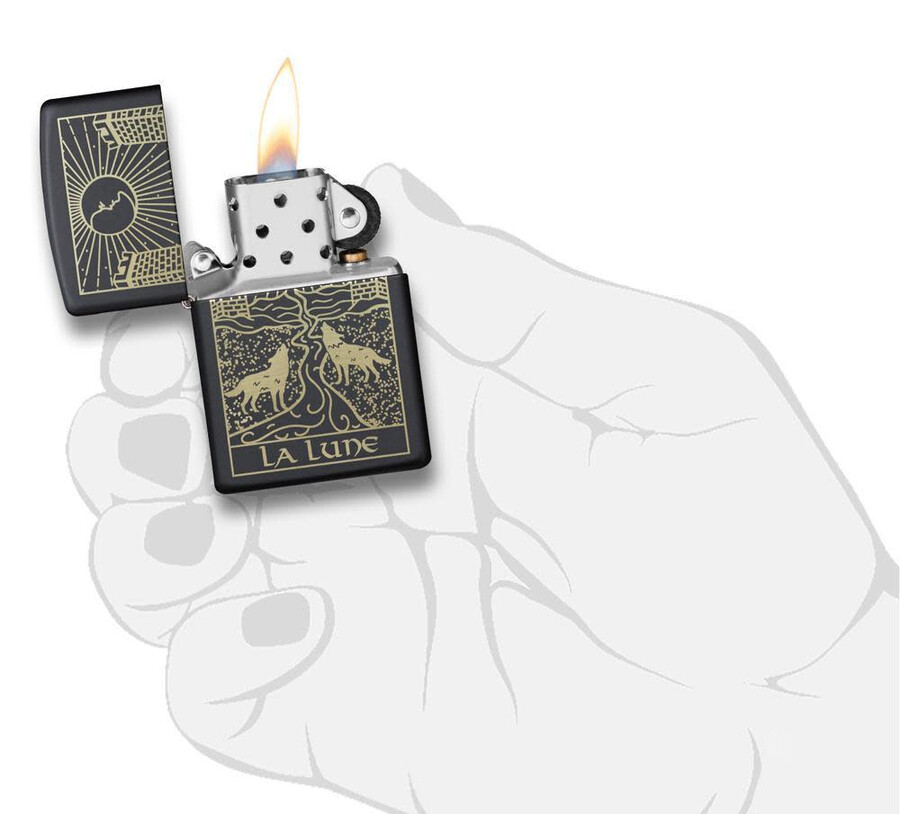 diseño de la carta del tarot del lobo