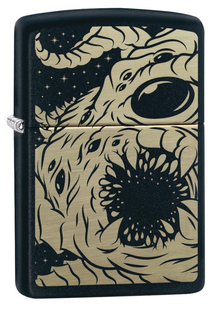 diseño de monstruo del apocalipsis negro mate
