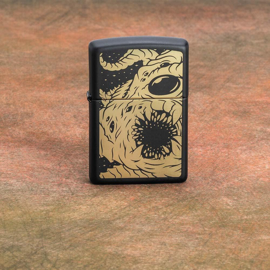 diseño de monstruo del apocalipsis negro mate